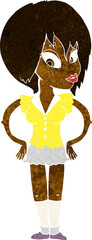 cartoon woman with hands on hips