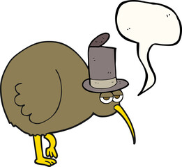 speech bubble cartoon kiwi bird