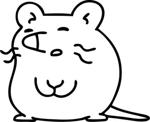 cartoon white mouse