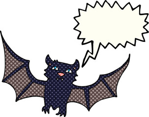 comic book speech bubble cartoon halloween bat