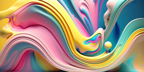 Abstract twirling pastell colors as background wallpaper