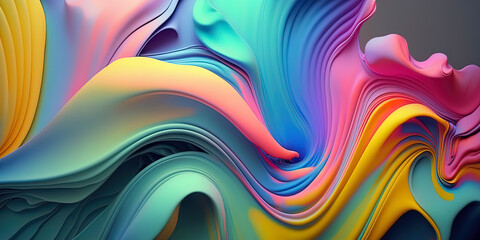 Fototapeta premium colorful abstact background with a wave of liquid paint