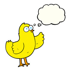 thought bubble cartoon bird