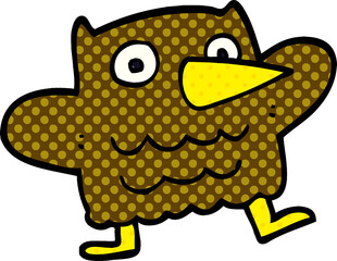 funny cartoon doodle owl