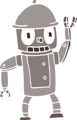 Obraz na płótnie Canvas cartoon doodle robot waving