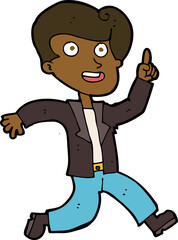 cartoon man with great idea