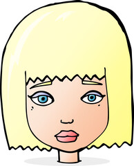 cartoon female face