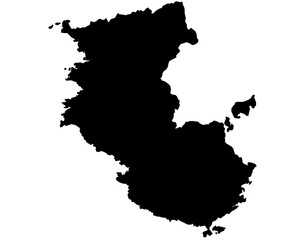 和歌山県　地図　黒色　イラスト