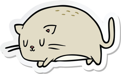 sticker of a cute cartoon cat