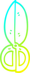 cold gradient line drawing cartoon closed scissors