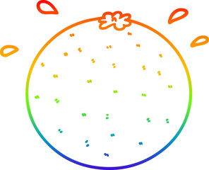 rainbow gradient line drawing cartoon orange