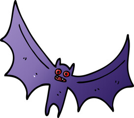cartoon doodle bat