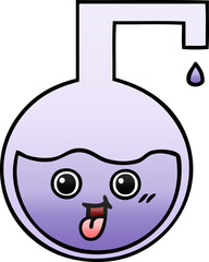 gradient shaded cartoon science experiment