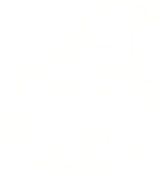 Christmas Robin Chalk Drawing