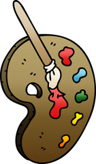 quirky gradient shaded cartoon art pallette