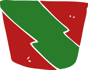 flat color style cartoon muffin pot