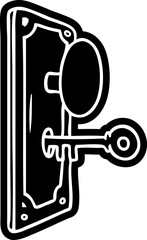 cartoon icon drawing of a door handle