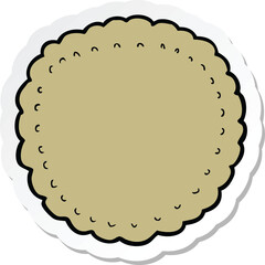 sticker of a cartoon biscuit