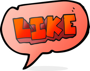 speech bubble cartoon word like