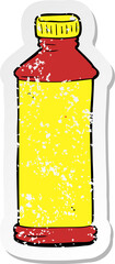 retro distressed sticker of a cartoon cleaning product