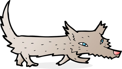 cartoon little wolf
