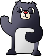cartoon doodle black bear