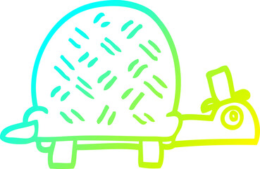 cold gradient line drawing cartoon funny tortoise