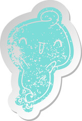 distressed old sticker kawaii cute dead ghost