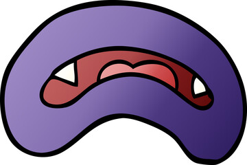 cartoon doodle vampire mouth