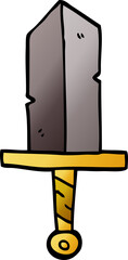 cartoon doodle dagger