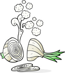 cartoon sliced onion