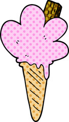 cartoon doodle ice cream cone