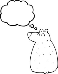 thought bubble cartoon bear