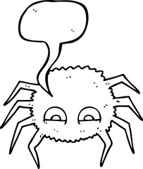 speech bubble cartoon spider