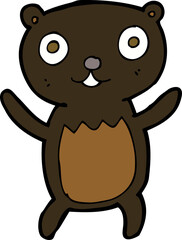 cartoon black bear cub