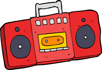 cartoon radio cassette player