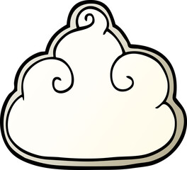 cartoon doodle cloud symbol