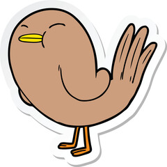 sticker of a Cartoon Bird