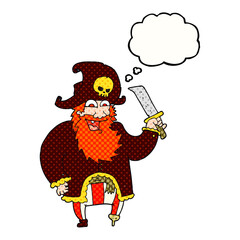 thought bubble cartoon pirate captain