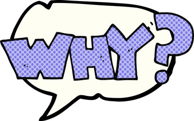 comic book speech bubble cartoon shout WHY?