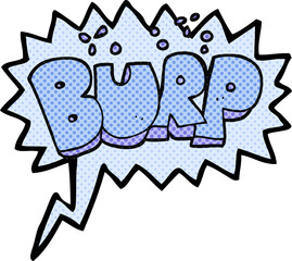 comic book speech bubble cartoon burp text