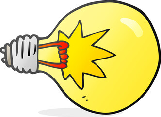 cartoon light bulb