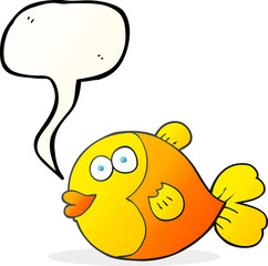 speech bubble cartoon fish