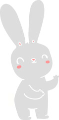 Fototapeta premium cute flat color style cartoon rabbit