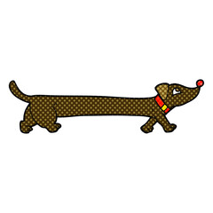 cartoon dachshund