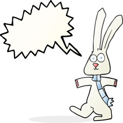 speech bubble cartoon rabbit