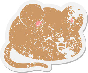 cute cartoon mouse grunge sticker