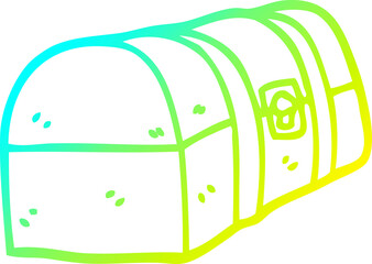 cold gradient line drawing cartoon trunk box
