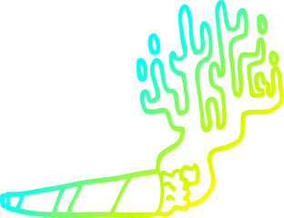 cold gradient line drawing cartoon medical pot