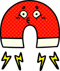 comic book style cartoon magnet